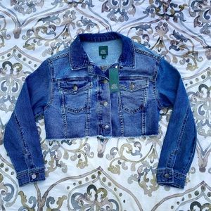 Wild Fable Cropped Jean Jacket | Denim Fade Wash